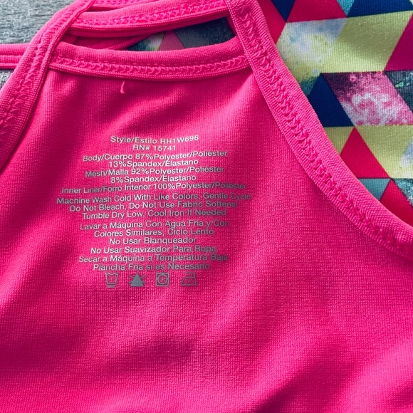 AVIA Sports Bra Pink/Mulitcoloured XL - Picture 9 of 9